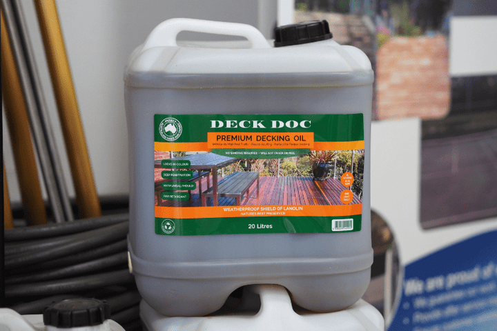 1 x 20L Clear Drum of Deck Dock 'Premium Decking Oil' with Green Label