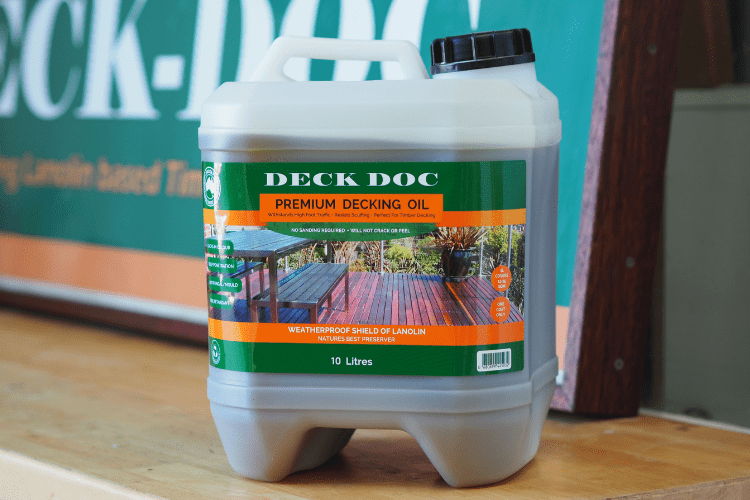 1 x 10L Clear Drum of Deck Dock 'Premium Decking Oil' with Green Label