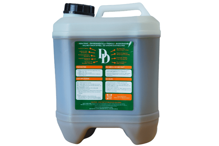 1 x Clear 10L Drum of Deck Dock Green Instructions Label
