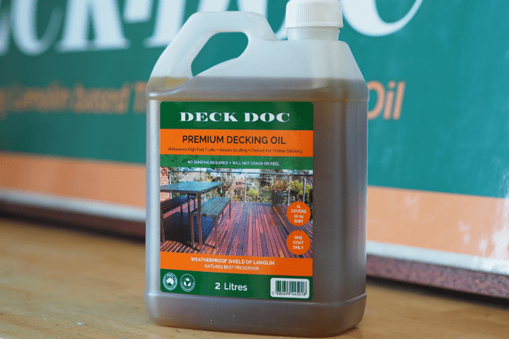 1 x 4L Clear Drum of Deck Dock 'Premium Decking Oil' with Green Label
